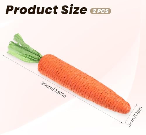 2 PCS Kitten Teething Toys for Indoor Cats, Cat Chew Toy Natural Sisal Cat Teething Toys Orange Carrot Interactive Cats Kicker Toy Interactive Kitten Kicker for Indoor Kitty Exercise - Image 2