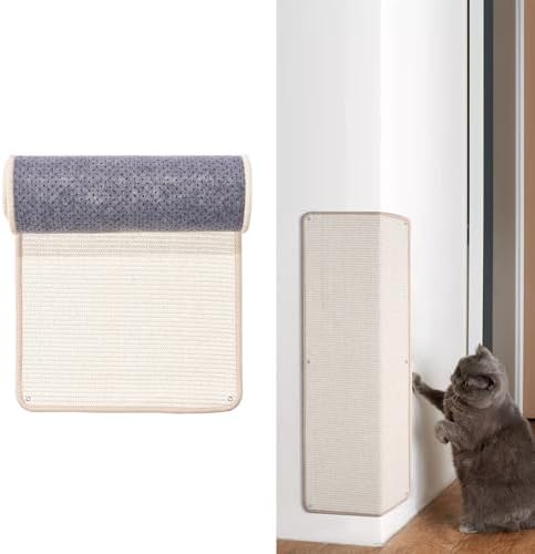 Uranshin Natural Sisal Cat Wall Climbing Carpet, Wall Scratcher Mat Pad - Image 6