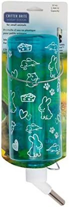 Lixit® Critter Bright Water Bottles for Hamsters, Rabbits, Chinchillas, Ferrets, Guinea Pigs and Other Small Animals - Made in USA (Blue (Pack of 2), 32 Ounce) - Image 2