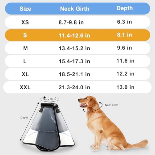 WinWeal Upgraded Soft Dog Cone Collar for Large Medium Dogs After Surgery – Adjustable Transparent Recovery Collar, Breathable Elizabethan E-Collar for Wound Healing & Anti-Licking (S, Black) - Image 2