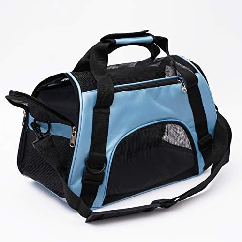 MuchL Pet Carrier Soft-Sided Carriers for Cat Carriers Dog Carrier for Small Medium Cats Dogs Puppies Pet Carrier Airline Approved Cat Dog Pet Travel Carrier (Small, Blue) - Image 3