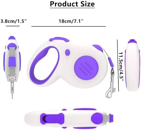Retractable Dog Leash 16Ft/5M for Small Medium Dog 50lbs (Purple) - Image 3