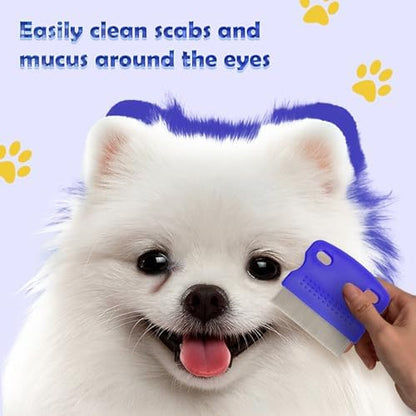 Flea Comb for Cats Dogs, 6 Pack Pet Lice Comb Set Pet Grooming Pets for Small, Medium & Large Pets (Blue) - Image 3