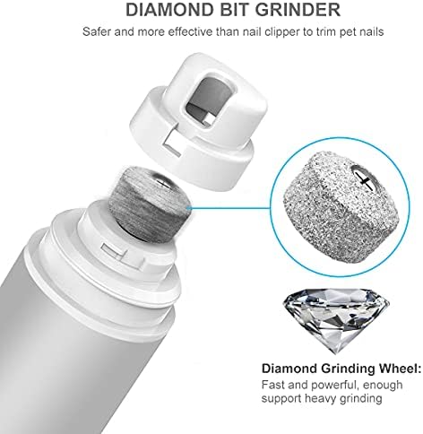 Dog Nail Grinder and Clippers Quiet with 10h Working Time Professional Pet Nail Trimmer Stepless Speed Regulation Pet Nail Grinder Electric Nail File for Large Medium Small Dogs and Cats… - Image 5