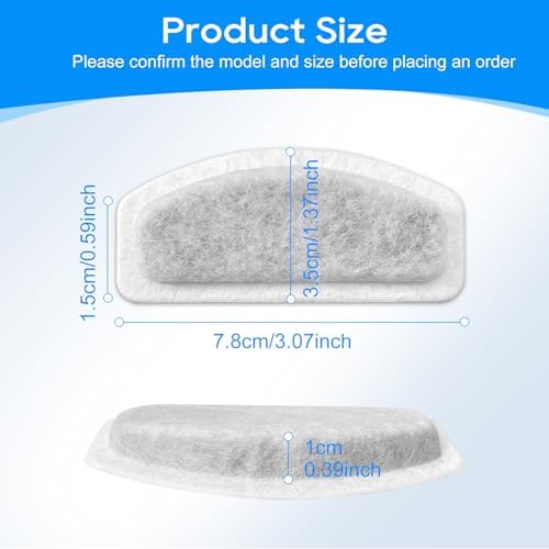 8PCS Replacement Water Filter Fit for ORSDA D30 67oz/2L Cat Fountain - Image 3