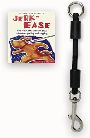BUNGEE DOG LEASH EXTENSION – Patented Shock Absorber Attachment Protects You and Your Dogs – Works with ANY Leash & Collar or Harness – a MUST for Retractable Leashes – PICK SIZE/COLOR BELOW by Jerk-Ease