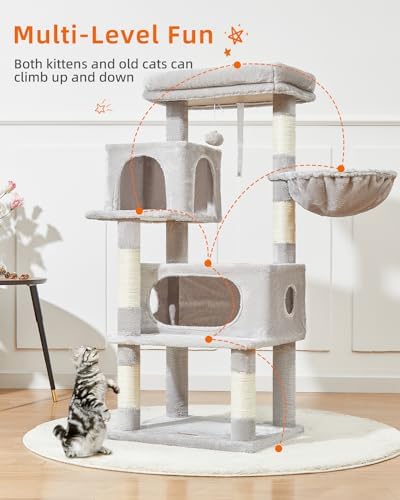 Taoqimiao Cat Tree, 49In Cat Tower for Indoor Cats Large Adult - Image 3