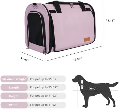TWDEPART Cat Carrier Backpack - Multifunctional, Firm & Foldable with Roll-Up Shade, Breathable Design Includes Collapsible Bowl and Cushion (Pink) - Image 2