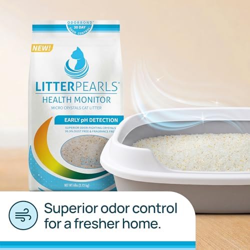 Litter Pearls Health Monitor Cat Litter, Unscented Micro Crystals (6 LB Bag) – Color Changing pH Indicator for Feline Health Tracking, 30-Day Odor Control, Dust Free and 60% Lighter (Pack of 2) - Image 4