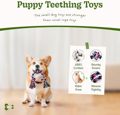 SHARLOVY Puppy Rope Toy, Dog Rope Toy for Small Dogs, Puppy Teething Toys - Image 2