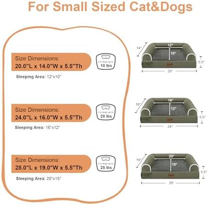 NANUYA Orthopedic Dog Bed for Medium Dogs, 28 x 19 Inch, Dark Green - Image 6