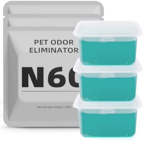 3 pack N60 Odor Eliminator, deodorizer control cat litter box by Waatoos