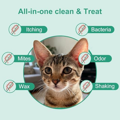 Dog & Cat Ear Cleaner – Gentle Pet Ear Cleaning Solution for Removing Wax, Dirt & Odor, Daily Ear Care - Image 4