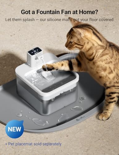 DownyPaws Cat Water Fountain Cordless, Pet Fountain, 84oz/2.5L, White - Image 6