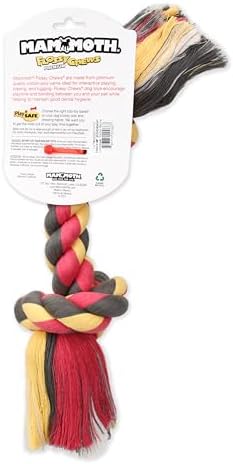 Mammoth Pet Products Flossy Chews Color Rope Bone-Premium Cotton-poly Rope Toy for Dogs-Bone Dog Rope Toy-Interactive Dog Tug Toy-Tug Dog Chew Toy for Large-X-Large Dogs-Colossal 19”,beige(20066F) - Image 3