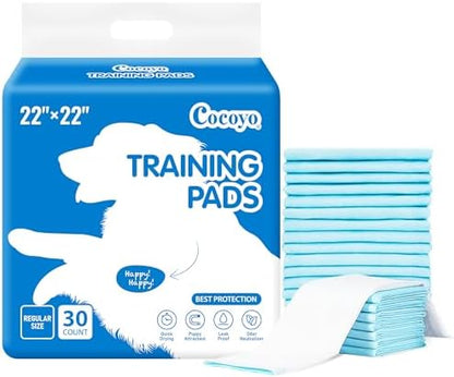 COCOYO Best Value Training Pads 30 Count | Dog Pee Pads | Super Absorbent Puppy Pads by COCOYO