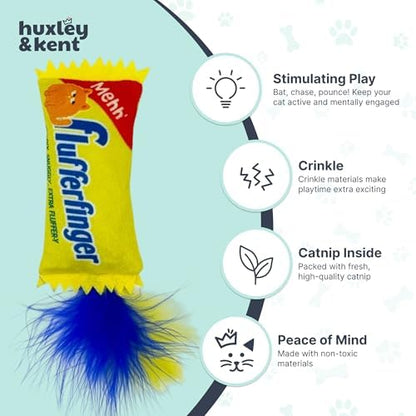 Huxley & Kent Plush Crinkle Catnip Cat Toy, Flufferfinger - Image 4