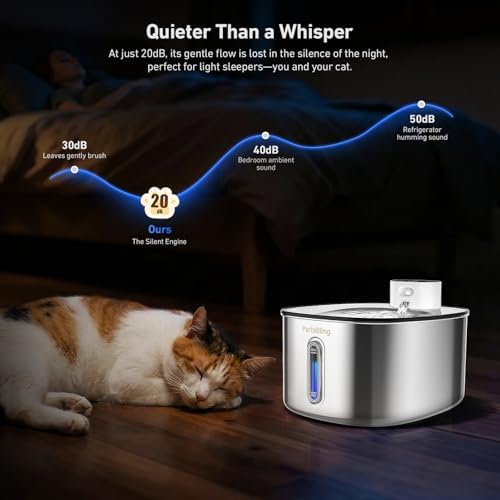 PartsBling Stainless Steel Cat Water Fountain, 4.2L/142 oz - Image 6