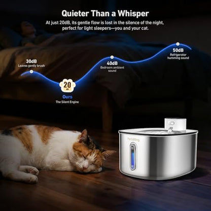 PartsBling Stainless Steel Cat Water Fountain, 4.2L/142 oz - Image 6