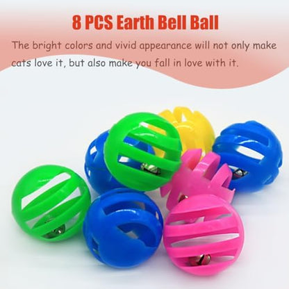 Cat Jingle Balls Toys, 24 Pcs Bell Balls Cat Toys, Lightweight, Interactive, Assorted Colors Ball Toy for Kitten Training and Play - Image 5