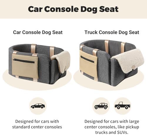 Center Console Dog Car Seat,Booster Car Seat for Puppy to 11lbs - Image 5