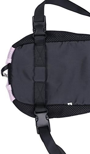 Pet Dog Puppy Cat Carrier Five Holes Backpack Double Shoulder Straps Canvas Cotton Front Chest Backpack Bag(Black, Small) - Image 4