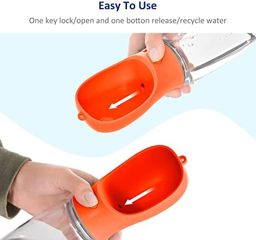 WePet Portable Dog Water Bottle, 19 OZ, Leak Proof Puppy Water Dispenser with Drinking Feeder for Pets Outdoor Walking, Hiking, Travel, Food Grade Plastic - Image 6