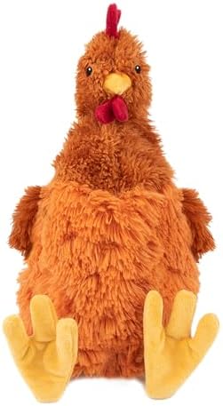 Best Pet Supplies Interactive Squeaky Dog Toy - Crinkle Chicken, Brown by BestPetSuppliesLLC