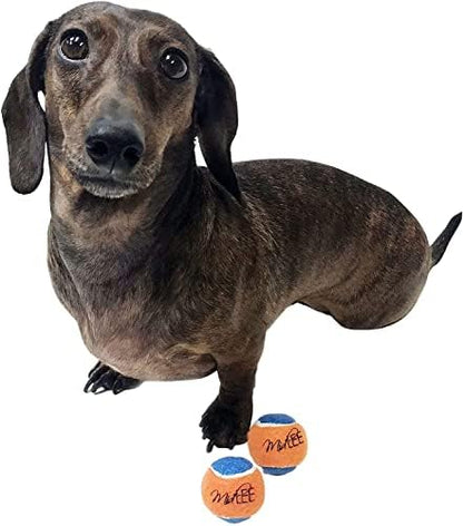 Midlee Squeaky Mini Tennis Ball for Dogs 1.5"- Pack of 12 (Orange/Blue) - Image 3
