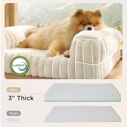 Bedsure ComfyFleece™ Memory Foam Orthopedic Dog Beds Medium Size Dog 30" - Image 3