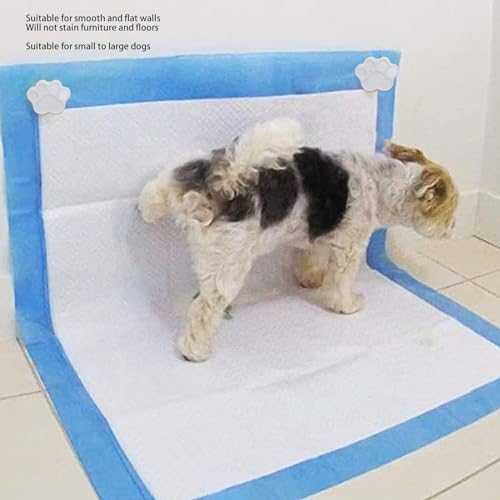 4PCS Magnetic Dog Pee Pad Holders, Potty Training Pad Holders Strong Magnets Pets Pee Stickers for Wall Floor Dog Indoor Outdoor Leg Lifting (Paws Style White) - Image 2