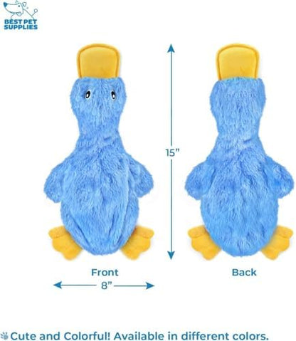 Best Pet Supplies Interactive Squeaky Dog Toy - Crinkle Duck Set - Image 5