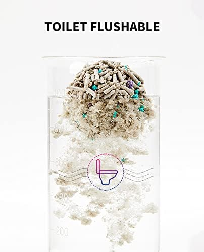 PETKIT Mixed Cat Litter Fast Clumping, Flushable, Ultra Absorbent, 100% Natural Ingredients Litter, Water Dissolvable, Really Dust-Free, Low Tracking Bentonite Tofu Litter (7.9lb×2 Bags) - Image 5