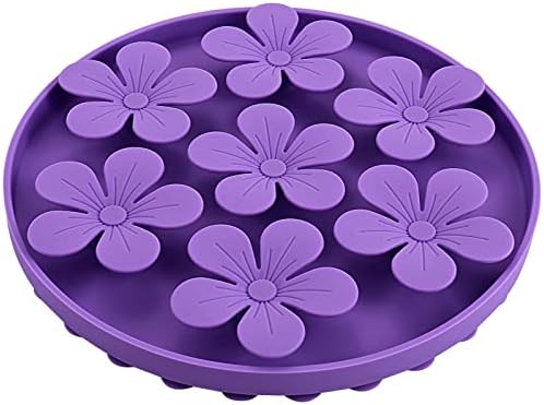 Slow Feeder,Cat Help Slow Down Eating Speed Cut Flower Silicone Rubber Cute Slow Feeder for Puppy/Cat/Dog by Doweiss