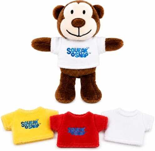 Dog Camera Attention Grabber, Gift for Pets, Photo Prop for Pet Photography, Newborn Photos, Plush Squeaker Bluetooth Shutter Remote, Attention Getter, 3 T-Shirts, iPhone Android by Unknown