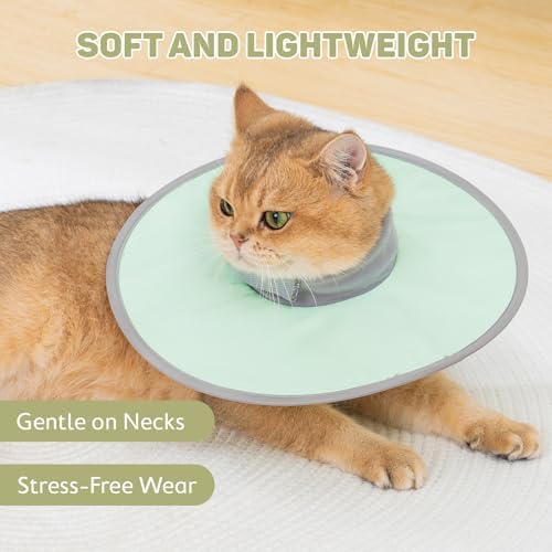 Avont Lightweight Waterproof Foldable Cone, Soft E-Collar - L Green - Image 4