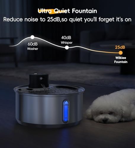 Stainless Steel Cat Water Fountain, 186fl.oz/1.45Gal Cordless Dog Fountain - Image 6