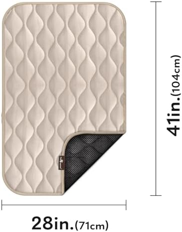 Paw Inspired Washable Padded Crate Mats for Dogs, Beige, 41x28 Inch - Image 2