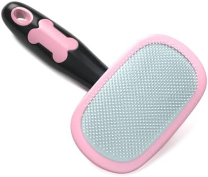 Glendan Dog & Cat Brush- Slicker Pet Brush- Shedding Grooming Tools (Pink) by Glendan