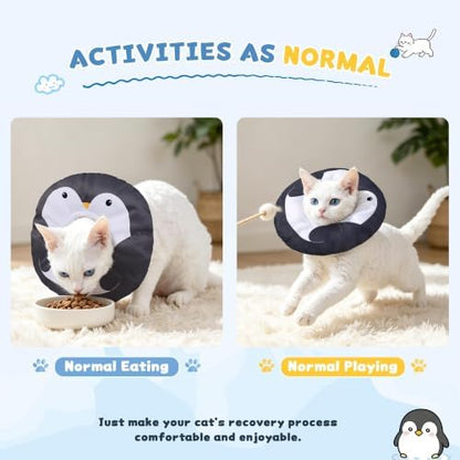Soft Cat Cone, Medium Waterproof Cat Recovery Collar - Image 4