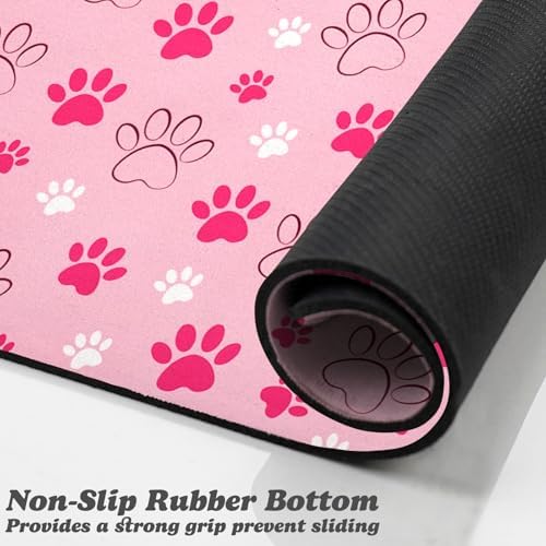 Pet Feeding Mats - Waterproof, Absorbent, for Dog & Cat, Pink, 16 x 24 inch - Image 3