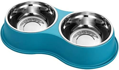 Epetslove Stainless Steel Dog Bowls Double Non-Slip Dog Water and Food Bowl by EpetsLove