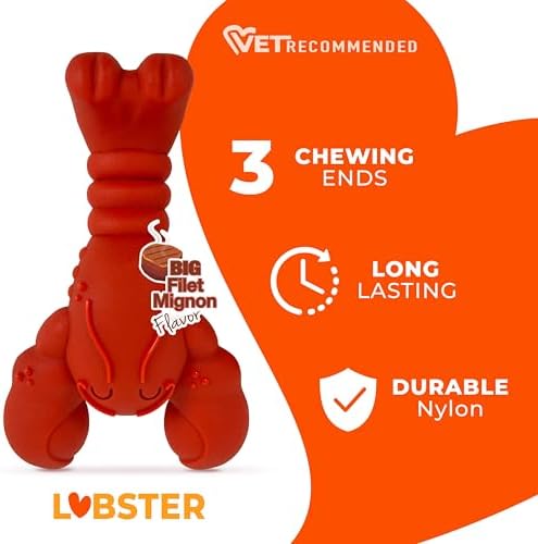 Nylabone Lobster Power Chew Toy for Dogs, Dog Toys for Aggressive Chewers - Image 3
