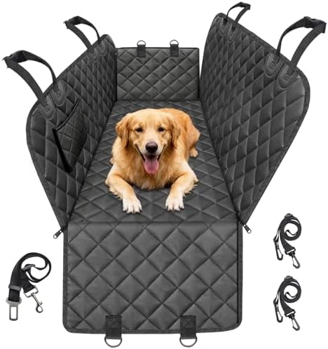 Viaviat Dog Car Seat Cover,Pets Back Seat Extender,600D Heavy Durable 100% Waterproof Scratchproof Soft Dogs Hammock, Nonslip Backseat Protector for Cars Trucks SUVs by Viaviat