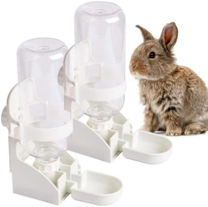kathson 2PCS Rabbit Water Bottle, 17oz Hanging Water Fountain Automatic Dispenser No Leak WaterFeeder for Bunny Chinchilla Guinea Pig Hedgehog Ferret by kathson