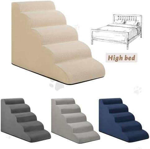 Aodisman Dog Stairs for High Bed,5-Step Pet Ramp for Small Dogs and Cats - Image 5