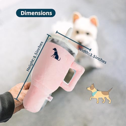 Funny Squeaky Dog Toys with Handle - Pink (Small/Medium/Large) - Image 3