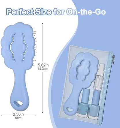 Cloud Shape Small Dog Grooming Brush (Blue) - Image 2