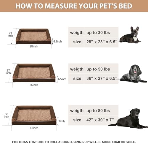 BFPETHOME Orthopedic Washable Large Dog Bed for Senior Dog Comfy Sleep - Image 6