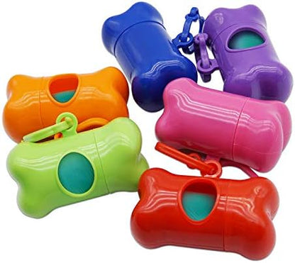 INNOLIFE Dog Poop Bag, Set of 6 Bone Shaped Dispensers + 90pcs Pet Waste Bags, Dog Waste Bags, Bulk Poop Bags on a roll, Clean up Poop Bag by High-qualityMMABoxingtrainingequipment
